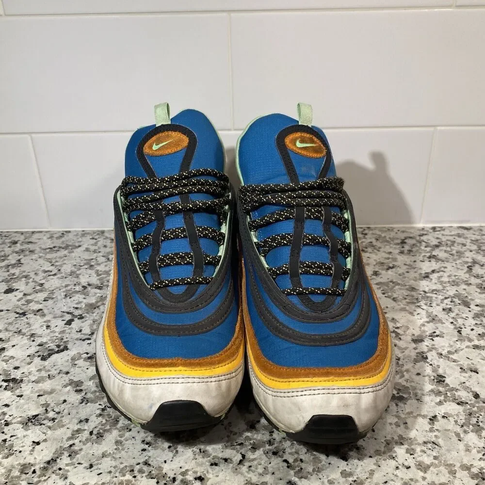 Nike Mens Air Max 97 CZ7868-300 Blue Casual Shoes Sneakers Size 10 - Picture 2 of 8